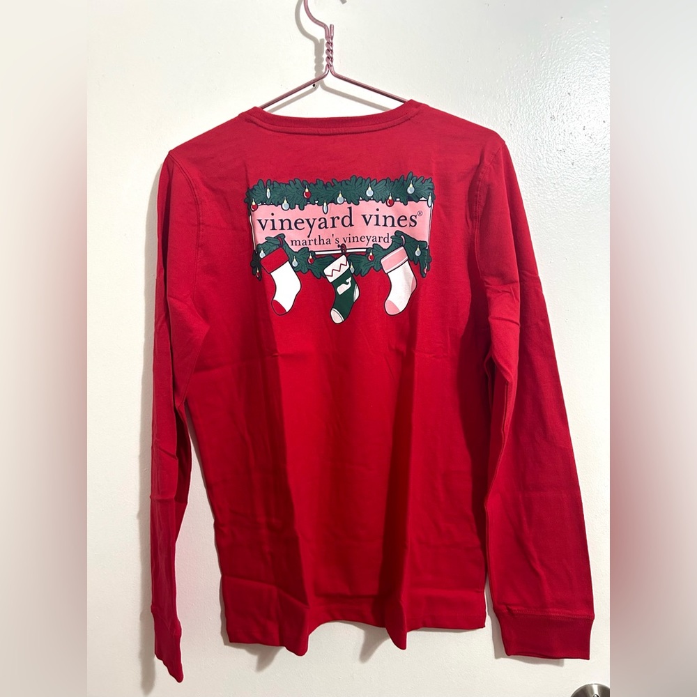 NWT Women’s Vineyard Vines Logo Box Stockings Long Sleeve, medium